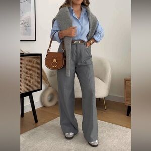 Ann Taylor Gray Signature Trousers